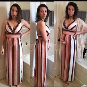 Striped Pant Jumpsuit